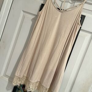 NWT Easel Dress- rayon & spandex cream dress or under layer dress